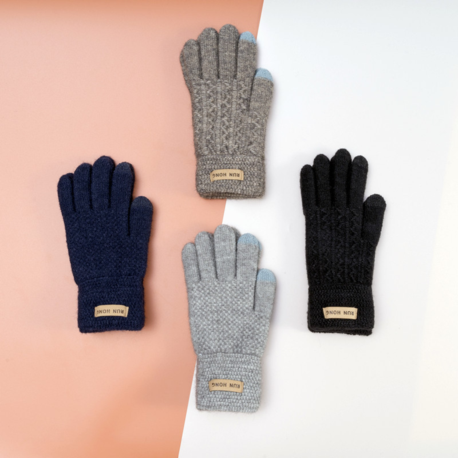 Winter Soft Touch Knit Lining Warm Gloves 9