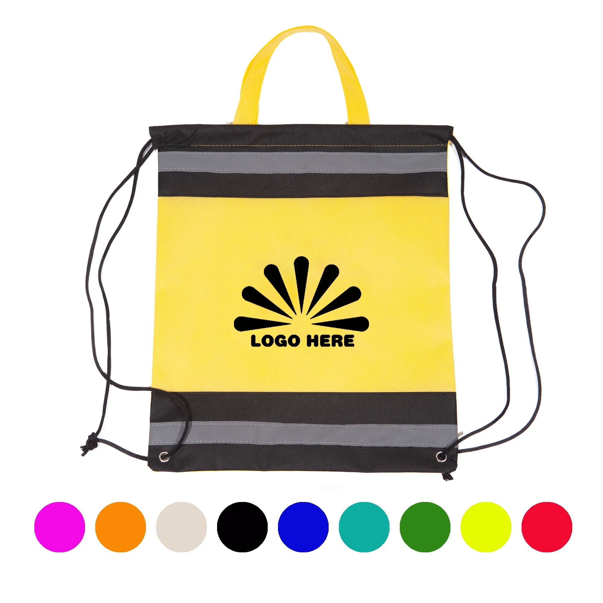 Sunshine Vitality Drawstring Backpack With Customizable Logo 3
