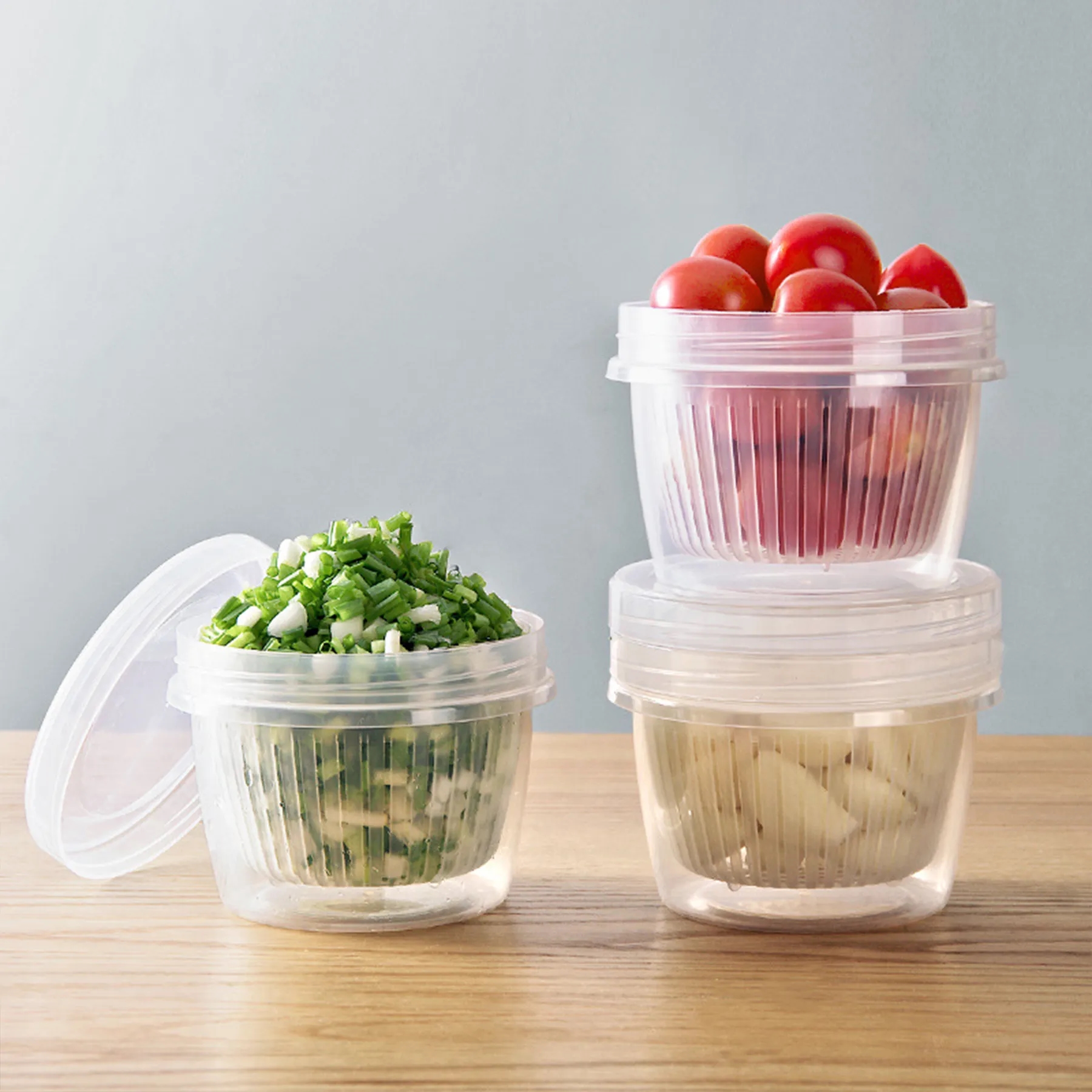 Polypropylene Portable Ginger And Garlic Storage Box 3