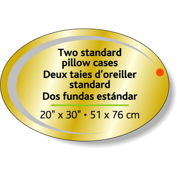 Bright Gold Foil Paper Flexo-Printed Stock Oval Roll Labels (2"x3")