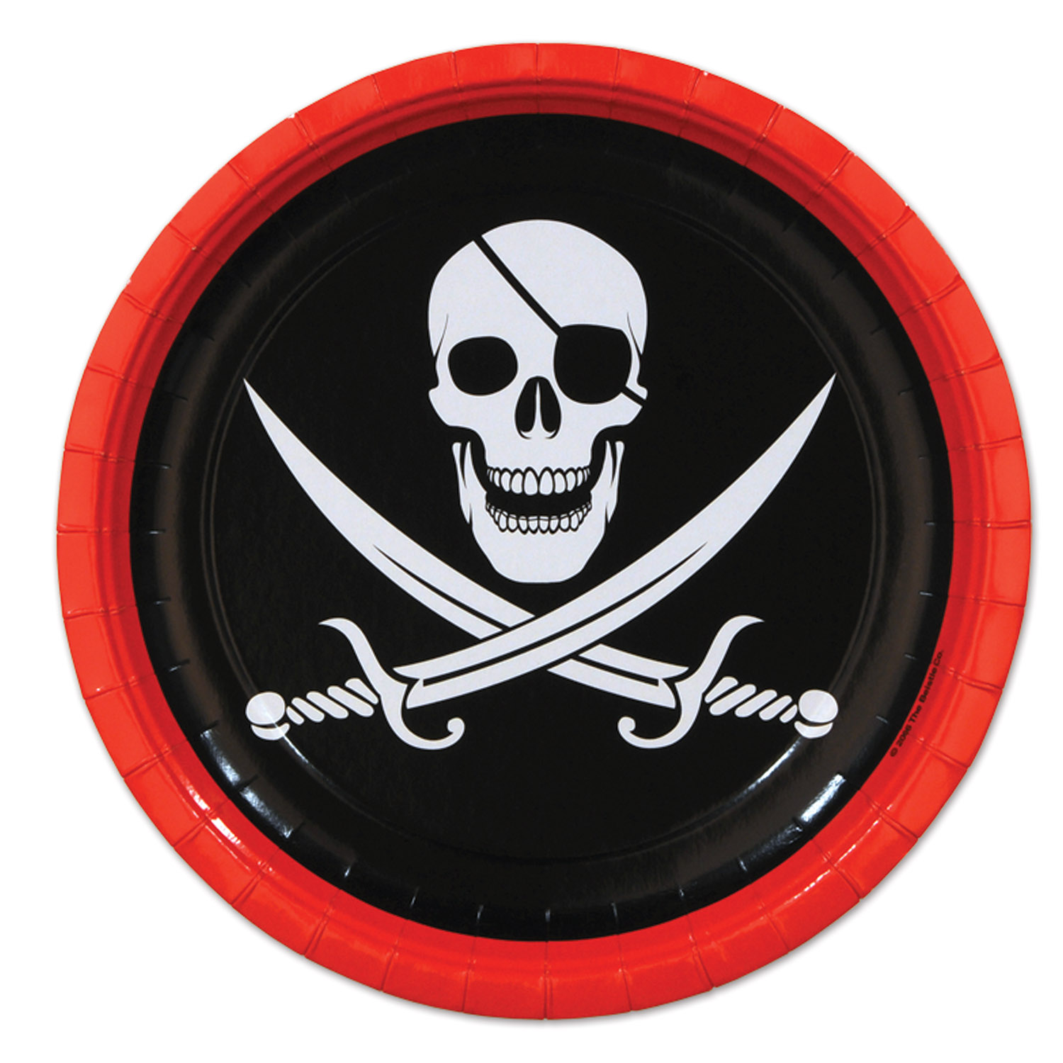 Pirate Plates w/ Skull & Crossed Cutlasses