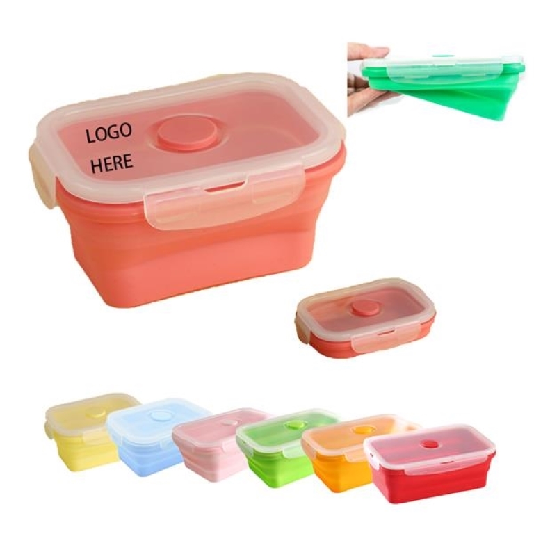 12OZ Silicone Foldable Collapisible Lunch Bento Box 5