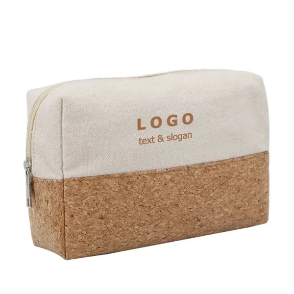 Cotton/Cork Cosmetic Bag, custom tote bag with logo imprint 7