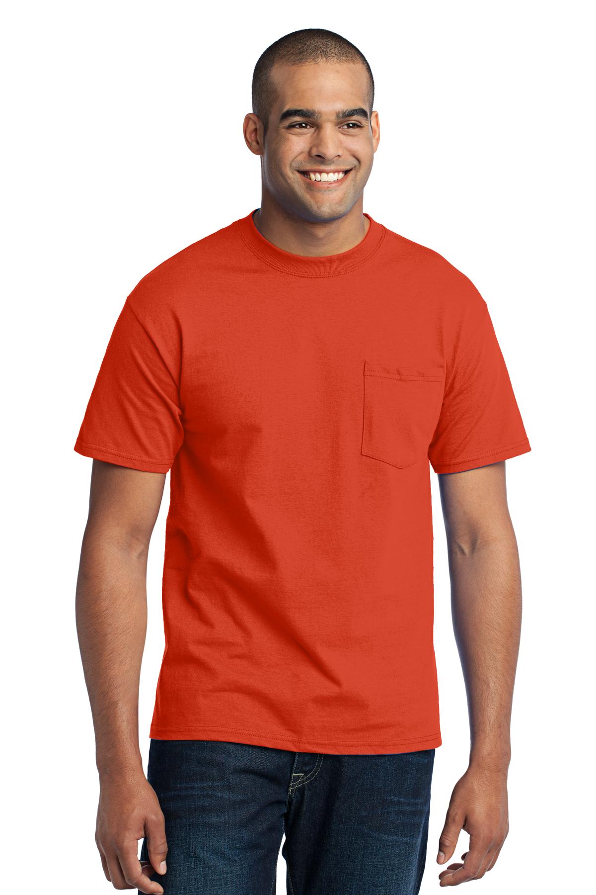 Port & Co Core Blend Pocket Tee. PC55P 98