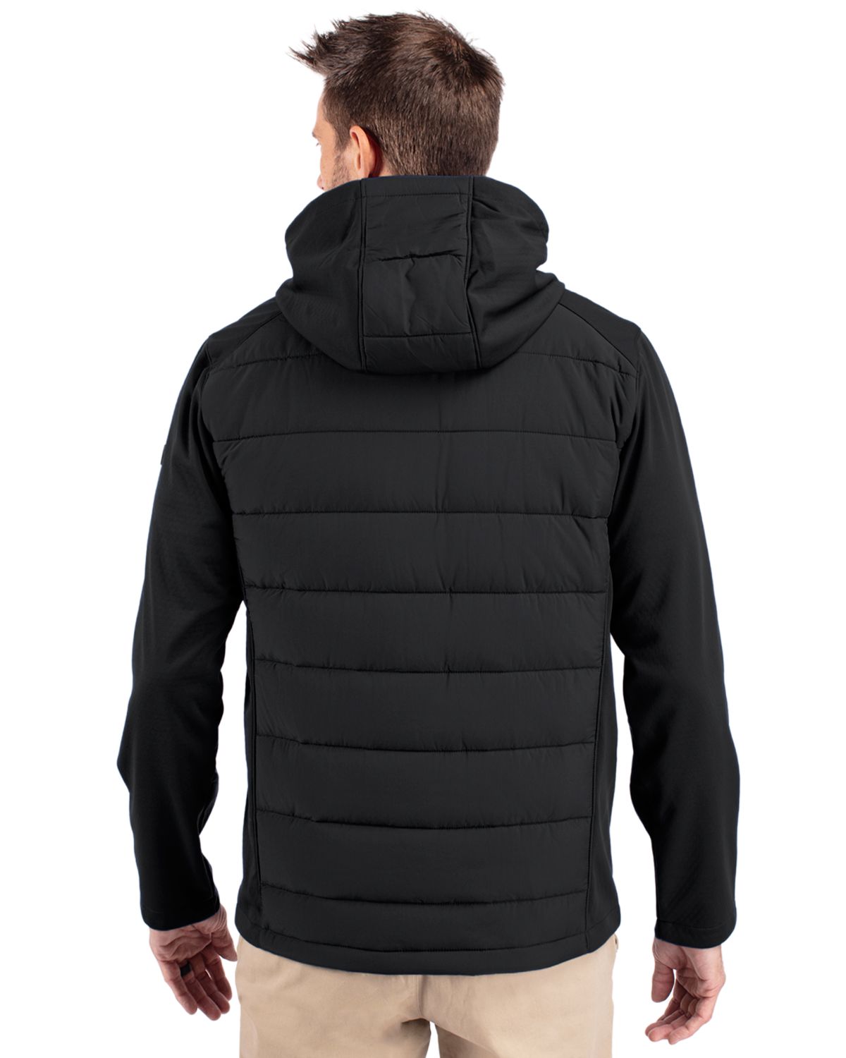 Cutter & Buck Evoke Epic Versatility Recycled Hybrid Softshell Mens Big & Tall Full Zip Hooded Jacket Big & Tall 6