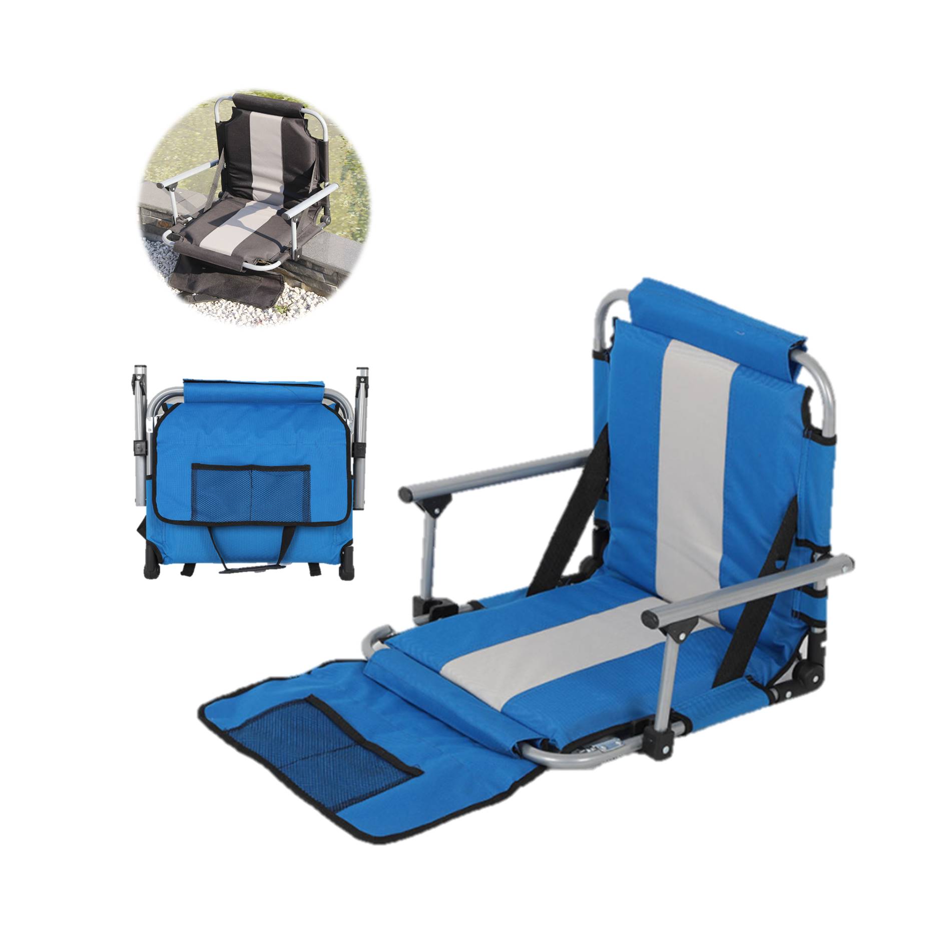 Folding Portable Stadium Back Support Chair 2
