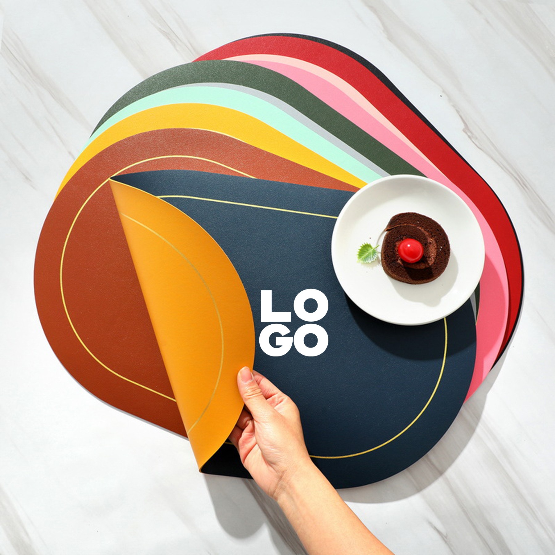 Double Colors PU Leather Placemat 3