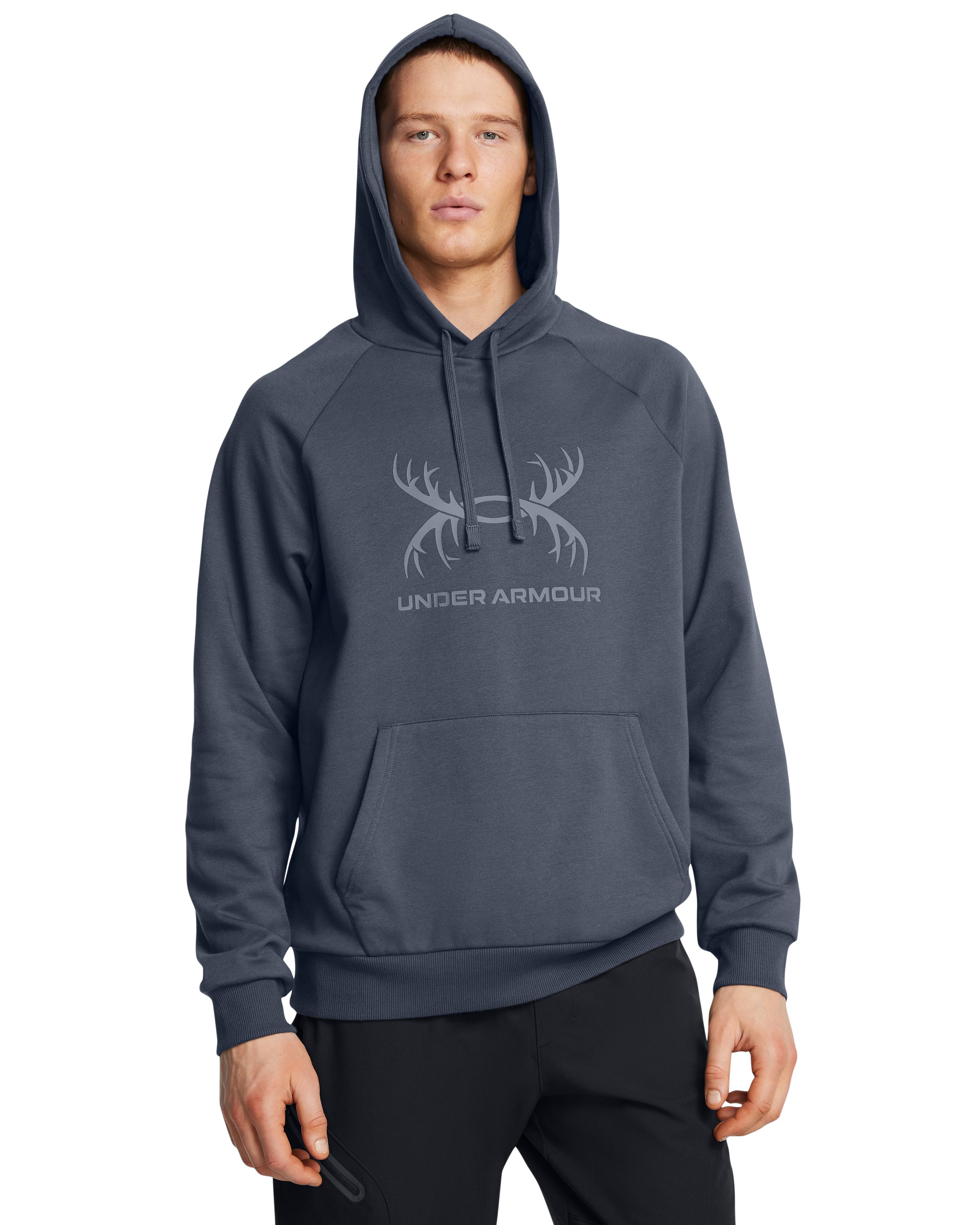 UA Rival Fleece Antler Hoodie Men's Hoodie, custom hoodie or sweatshirt with logo imprint 7