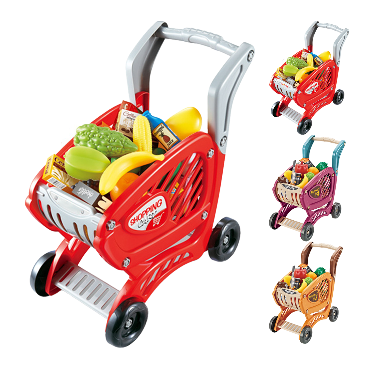 42pcs Kids Shopping Cart Toy Set 6