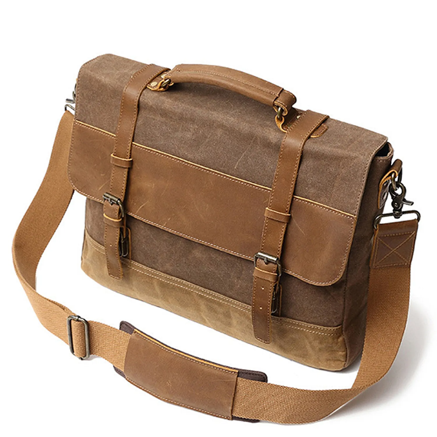 Canvas Leather Computer Laptop Bag 3