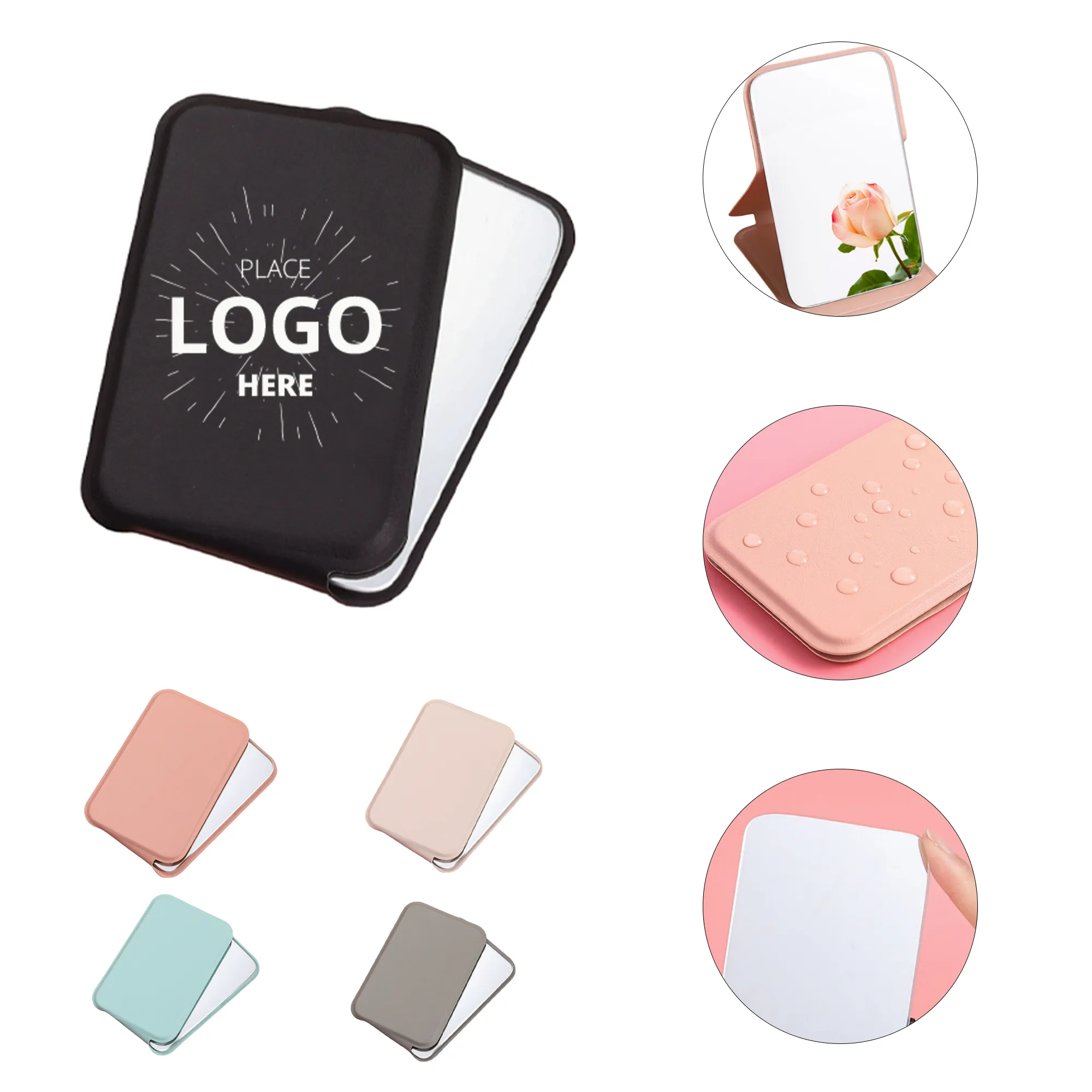 Stainless Steel Ultrathin Folding Makeup Mirr 3