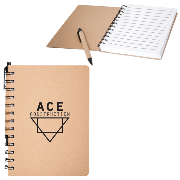 Cardboard Notebook with Paper Pen 1