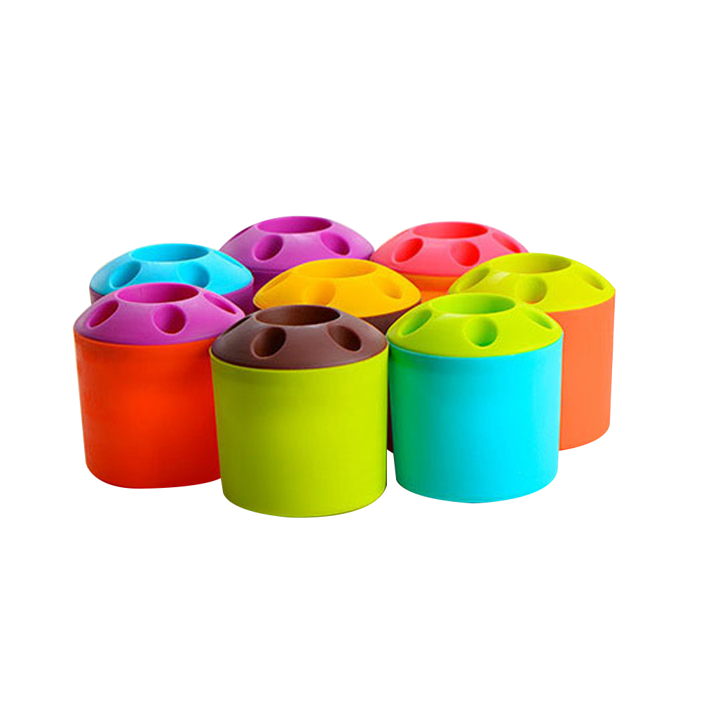 Multi-functional plastic pen holder toothbrush holder 1