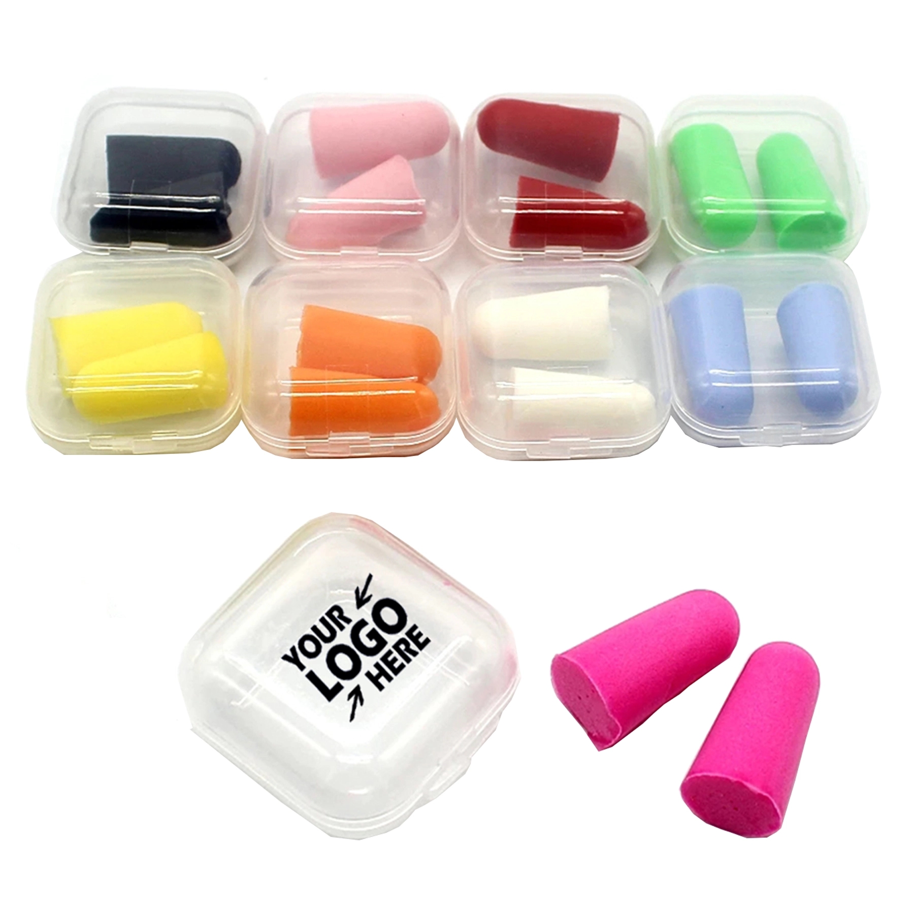 MOQ 200 2 Piece Soft Foam Ear Plug Pack