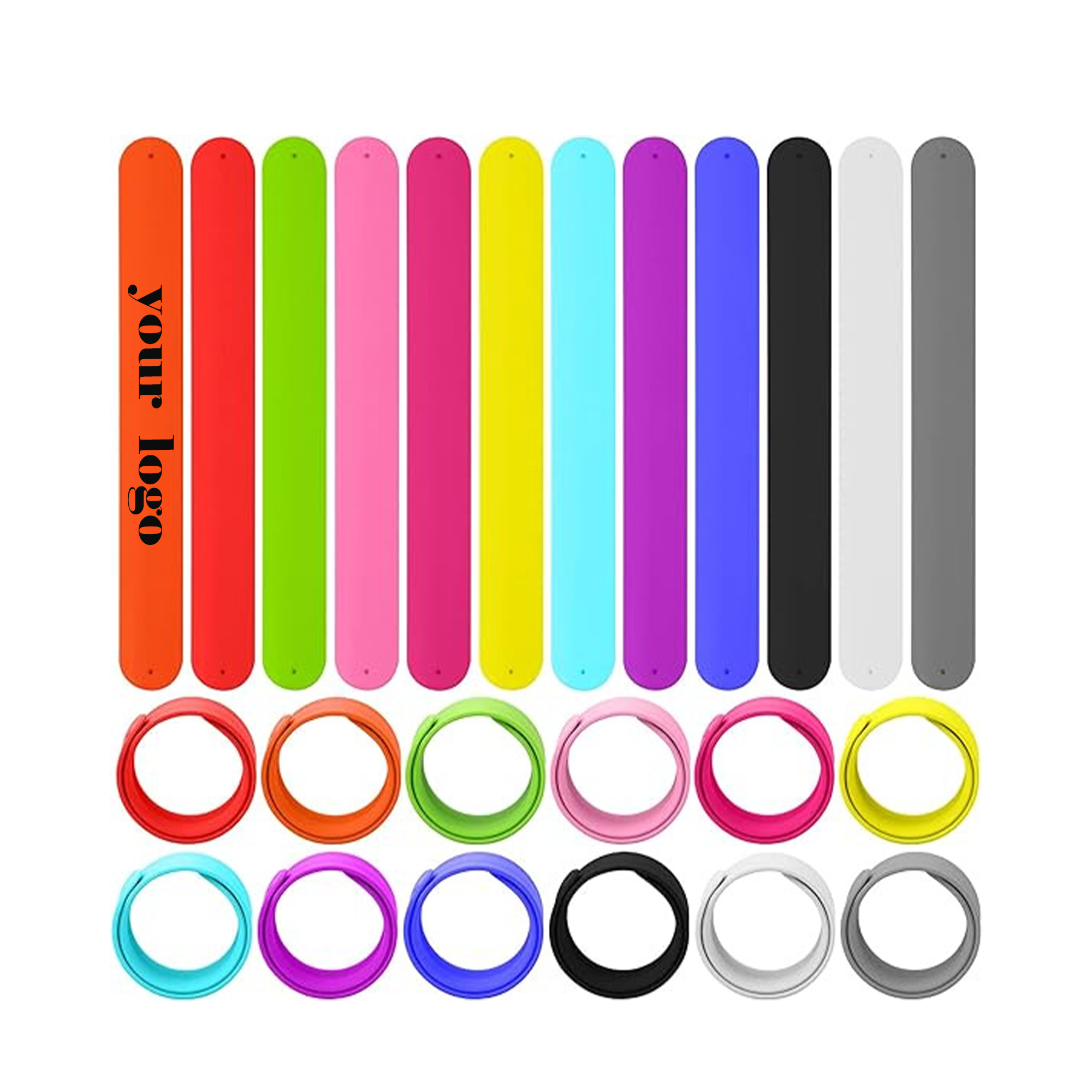 Soft Silicone Slap Bracelet MOQ50 2