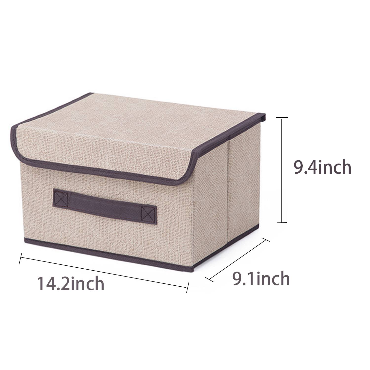 Linen Foldable Storage Box w/ Flip Lid 4