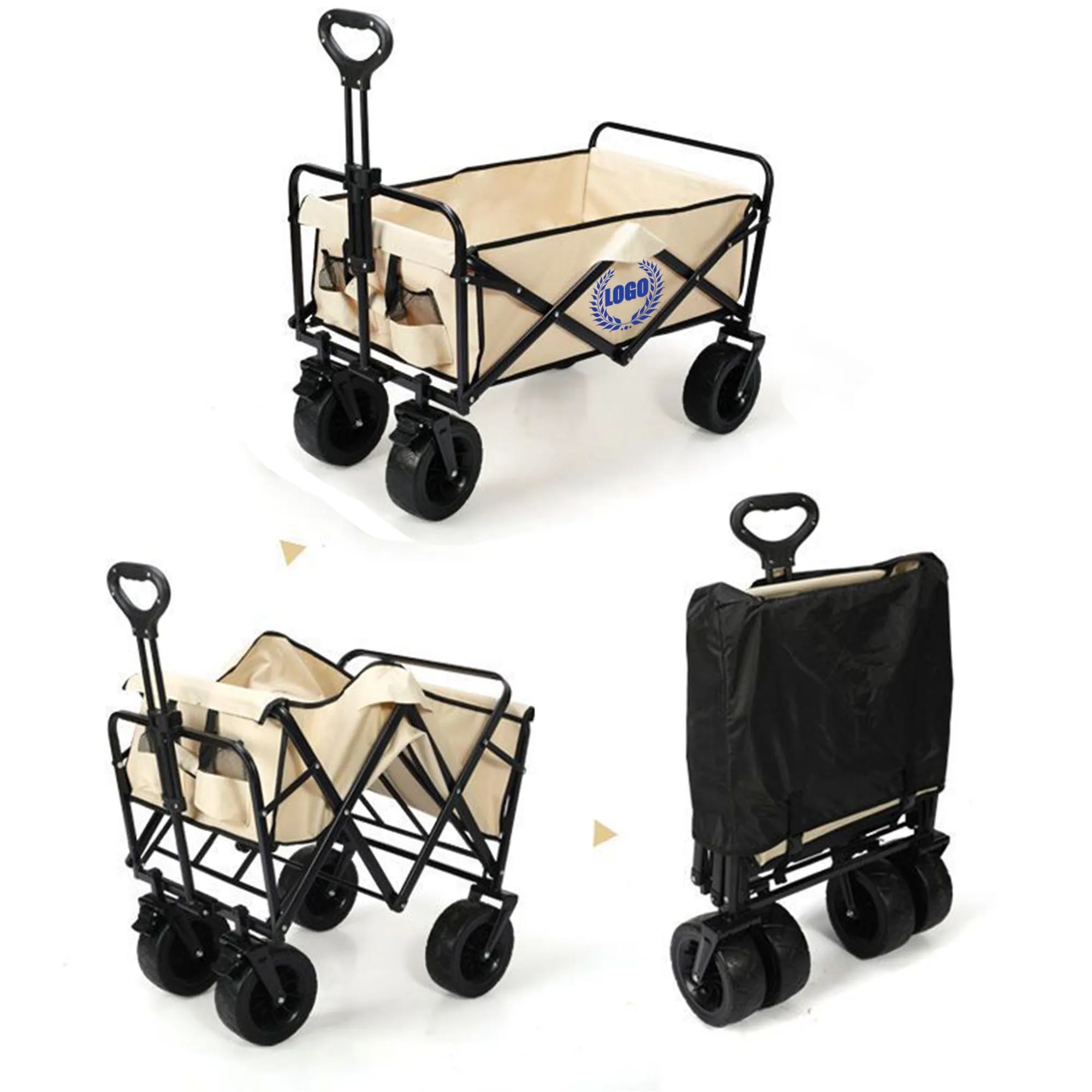 Folding Camping Trolley Shopping Wagon Hand Cart 5