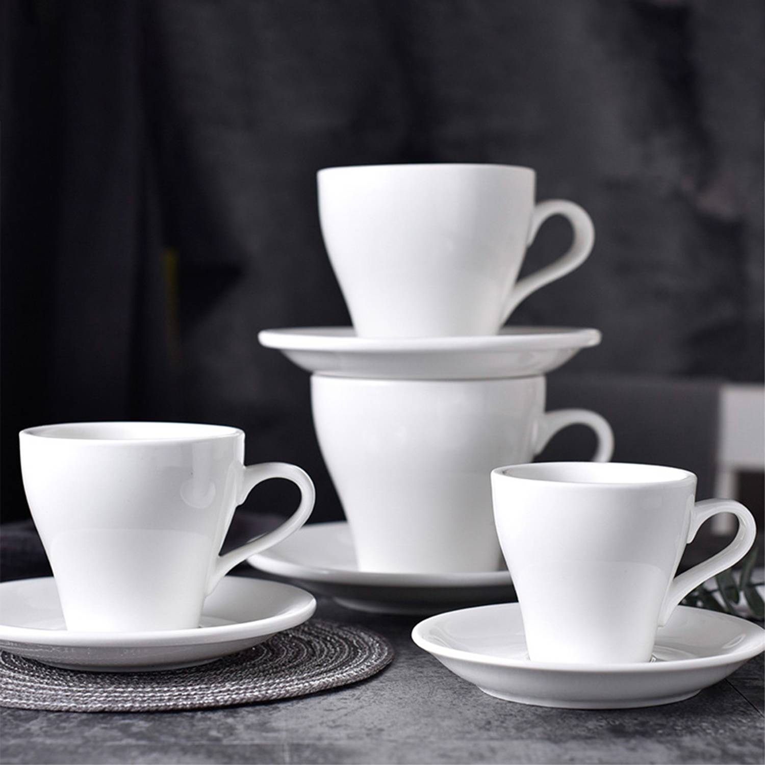 2.7Oz Coffee cup and saucer set 4