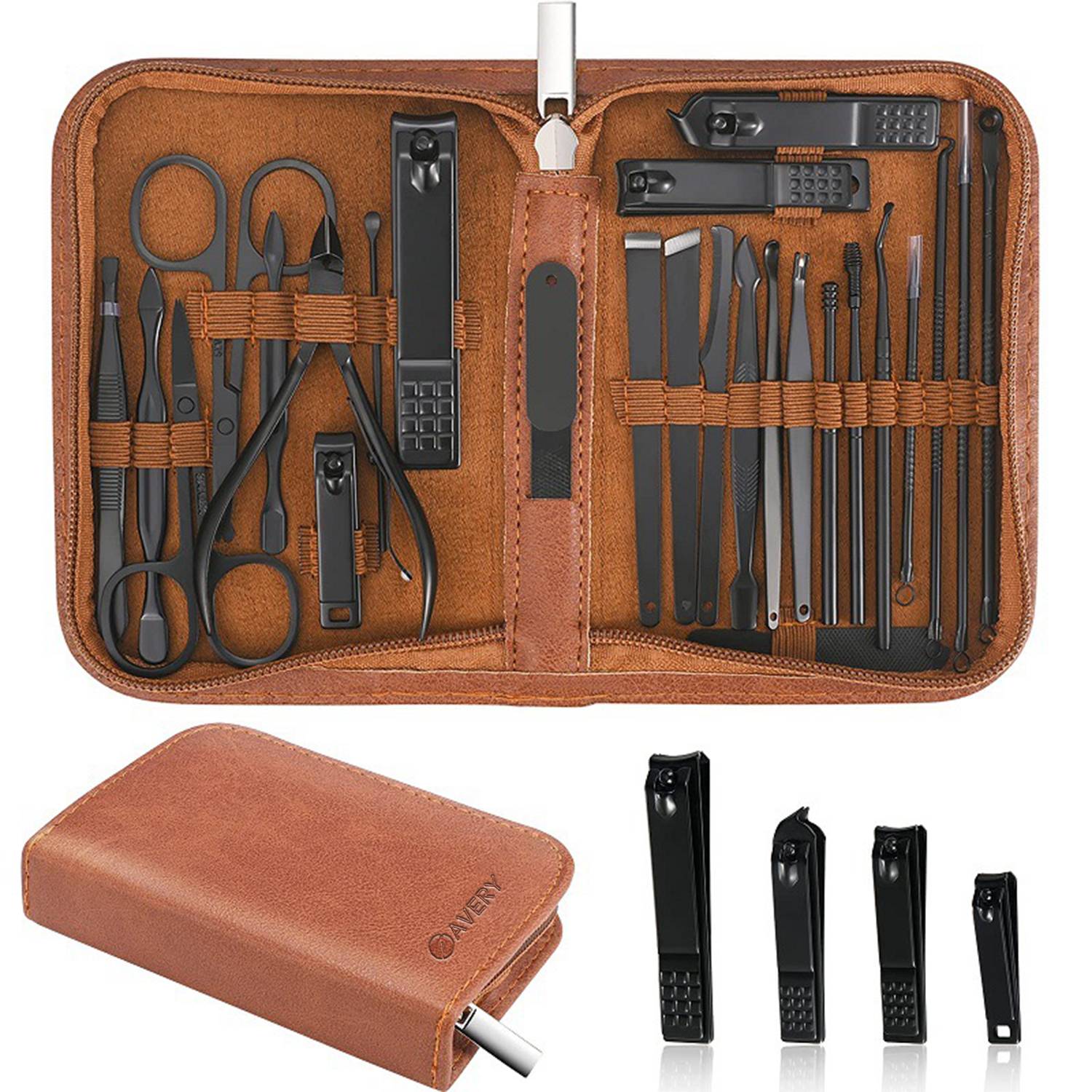 Manicure.Set Professional Nail Clipper Kit 26 Pieces