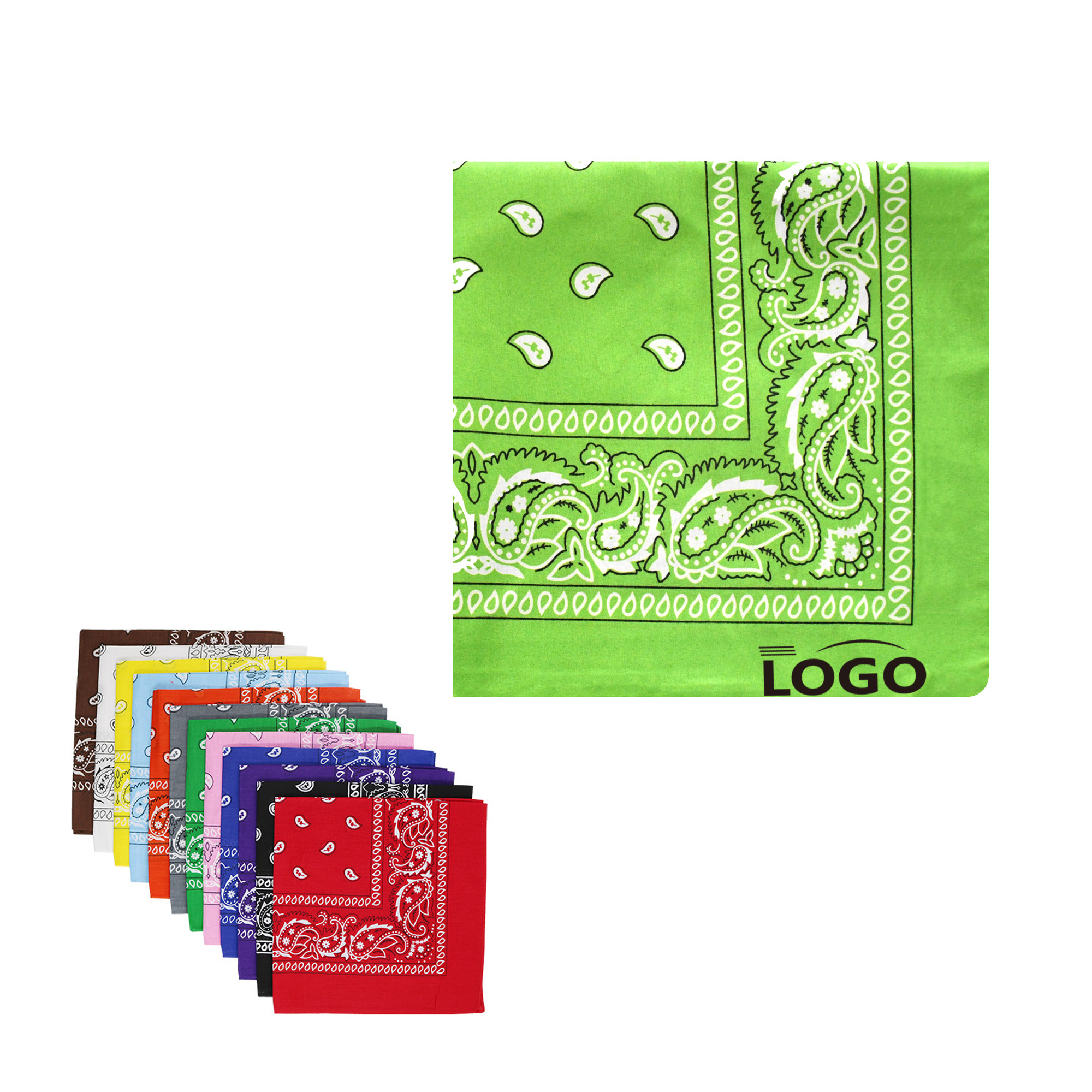 Poly Silk Square Scarf Bandana 2
