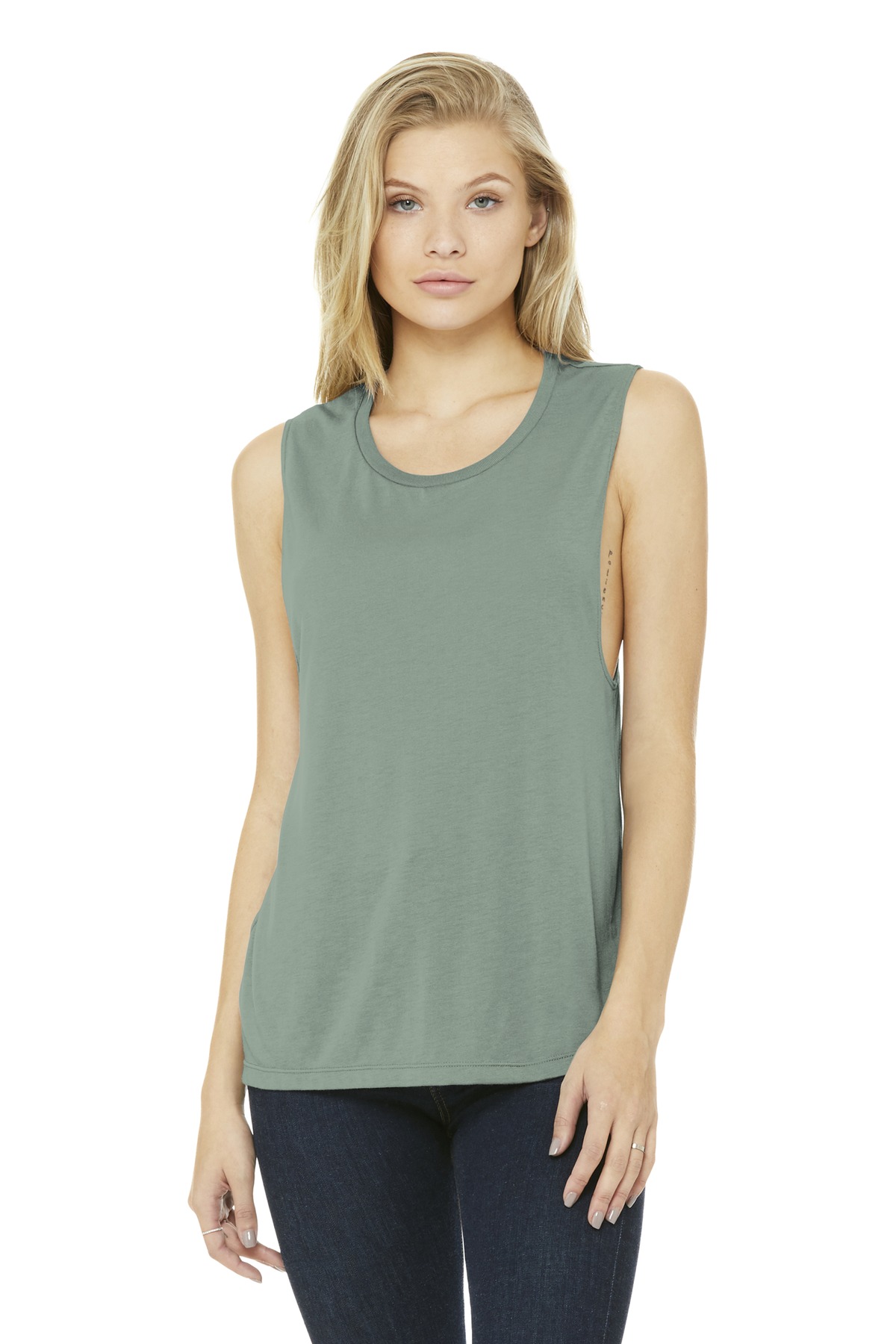 BELLA+CANVAS Women's Flowy Scoop Muscle Tank. BC8803 164