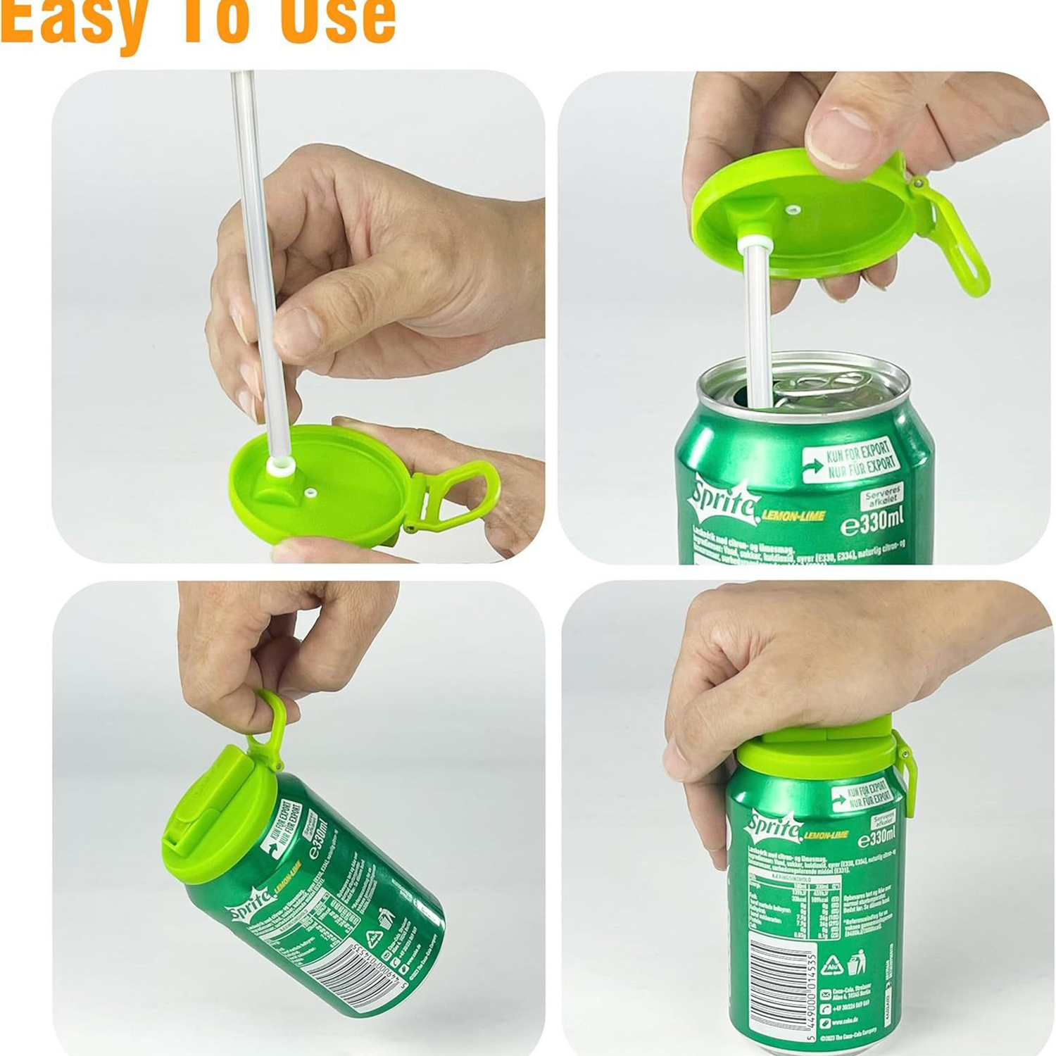 Silicone Straws Soda ​Can Covers 3