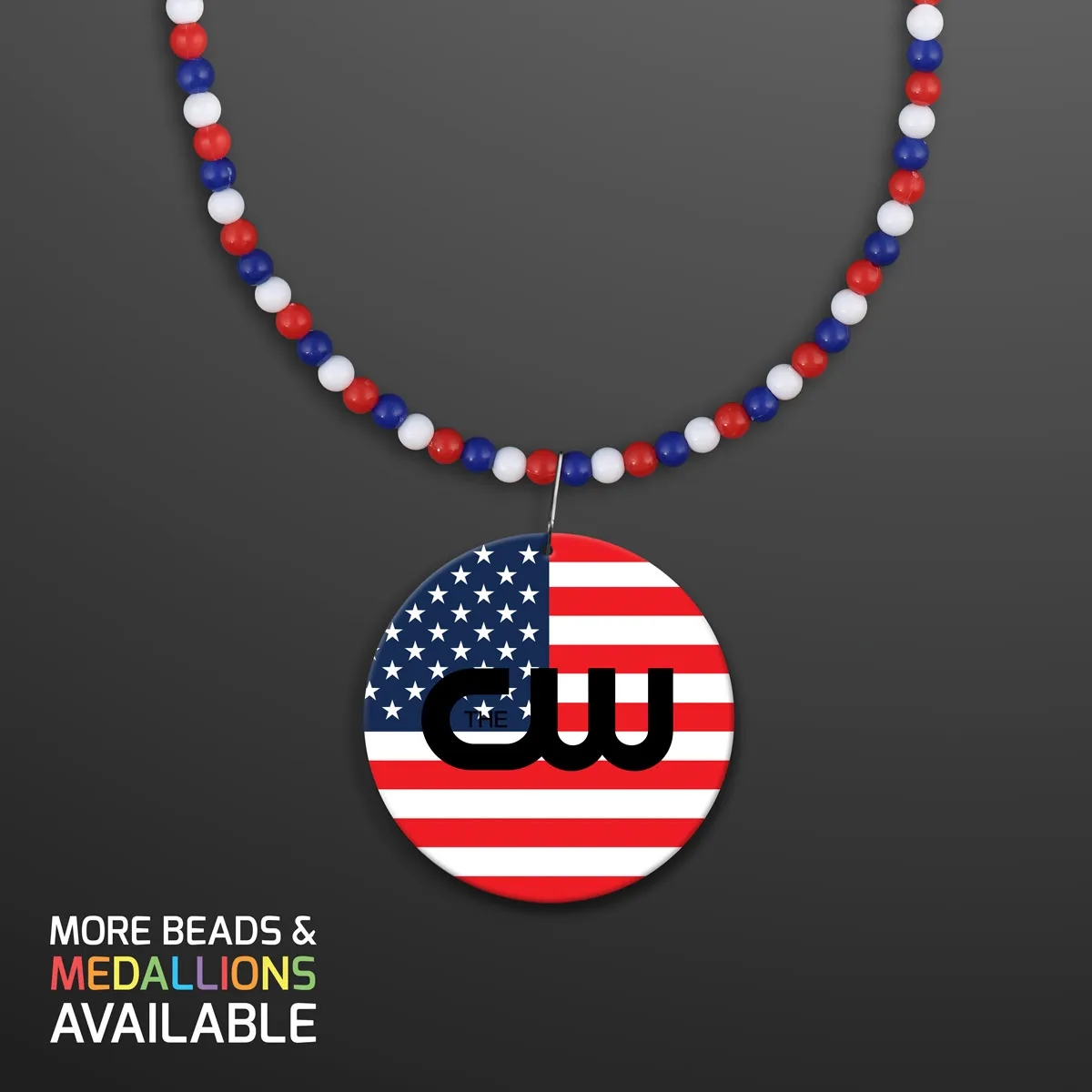 Patriotic Beads with Breakaway Clasp with Medallion 1
