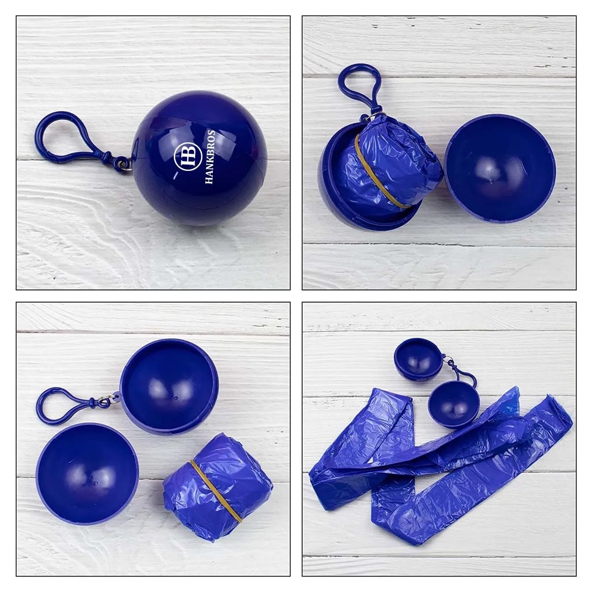 Disposable Poncho Ball With Keychain 4