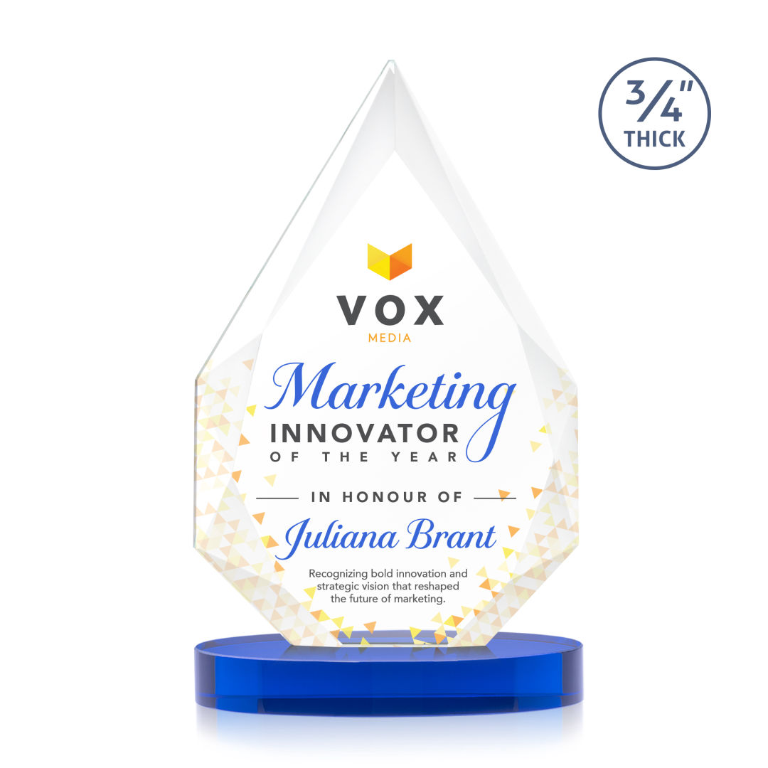 Hawthorne VividPrint™ Award on Alberton Base - Blue 2
