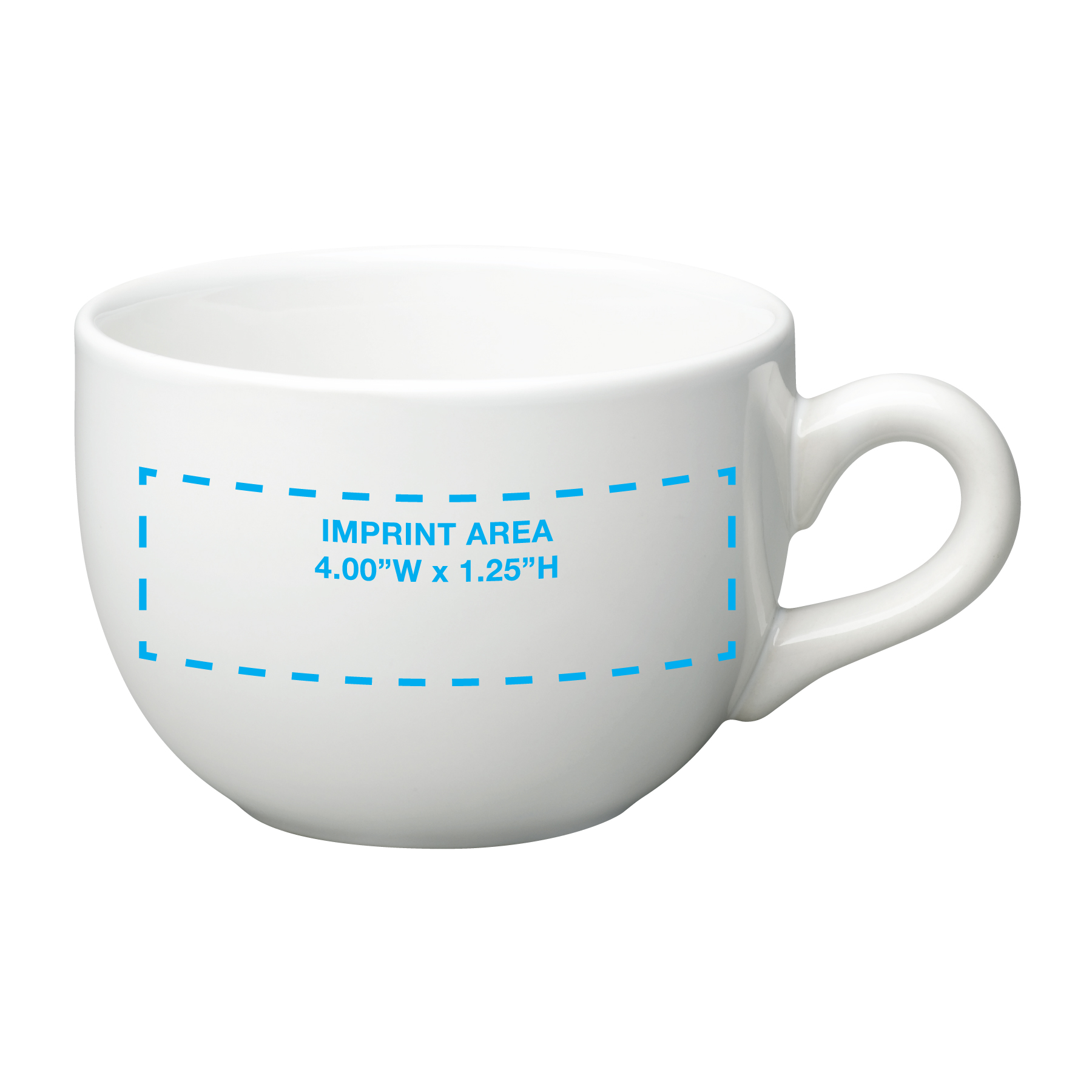 24 oz White Souper Mug