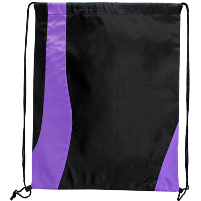 Two Tone Wavy Drawstring Tote Bags 5