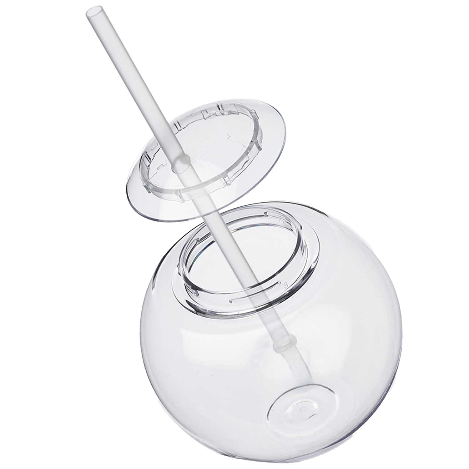 Cocktail Ball with Straw – 15 oz. Plastic 3