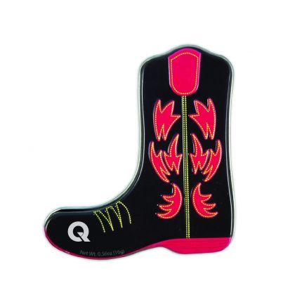 Black & Red Cowboy Boot-Shaped Mint Tin 1