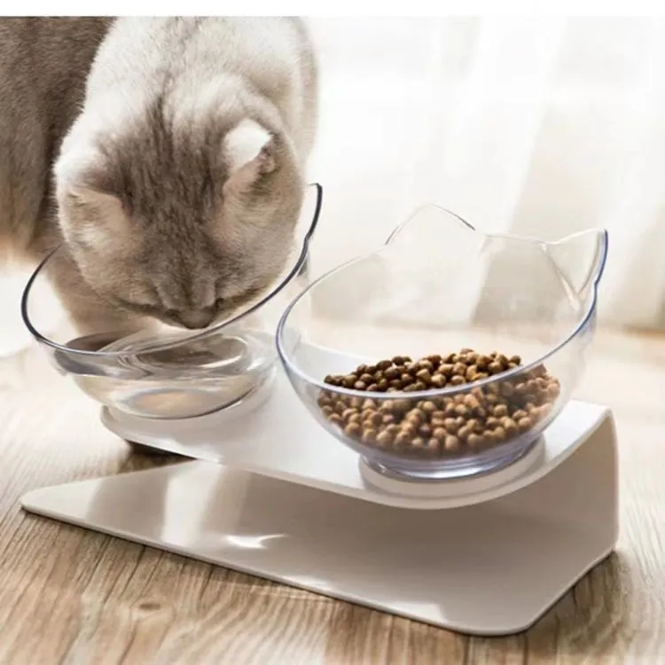 Transparent Double Pet Bowl Set 3
