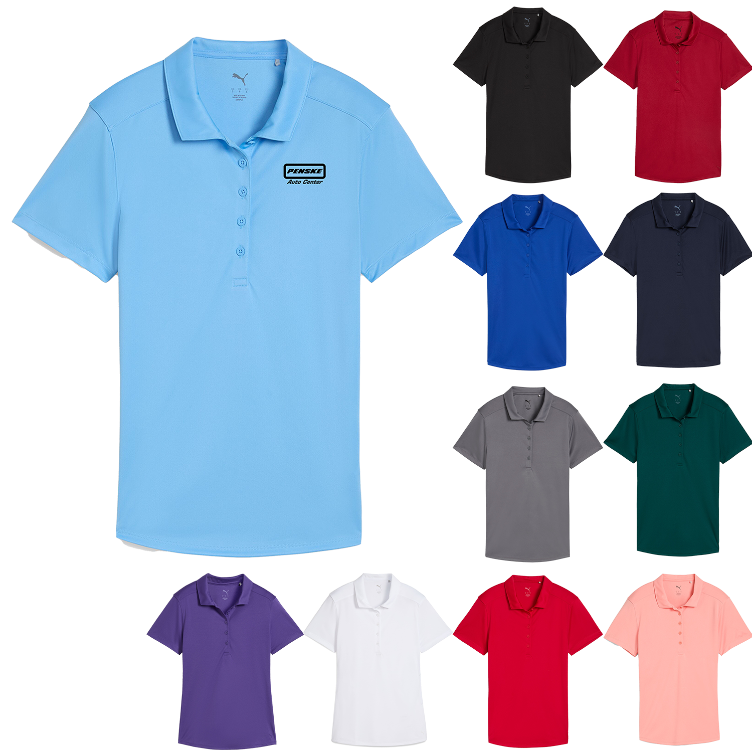 Puma Women's Solid Short Sleeve Polo 6