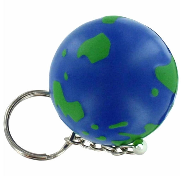 PU Stress Earth Ball Key chain 3