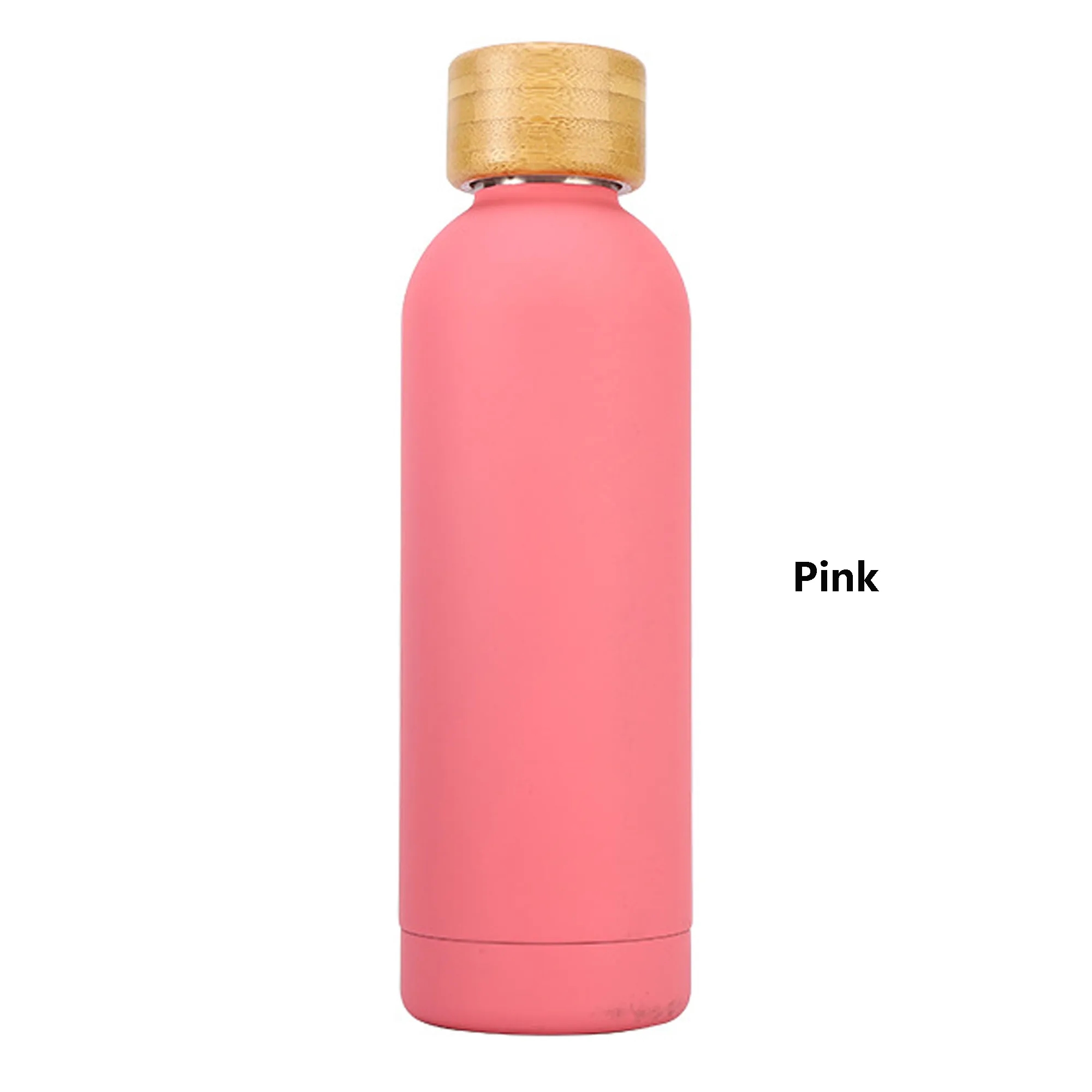 17 oz Double Wall Stainless Steel Bottle With Bamboo Lid, custom water bottle with logo imprint 5