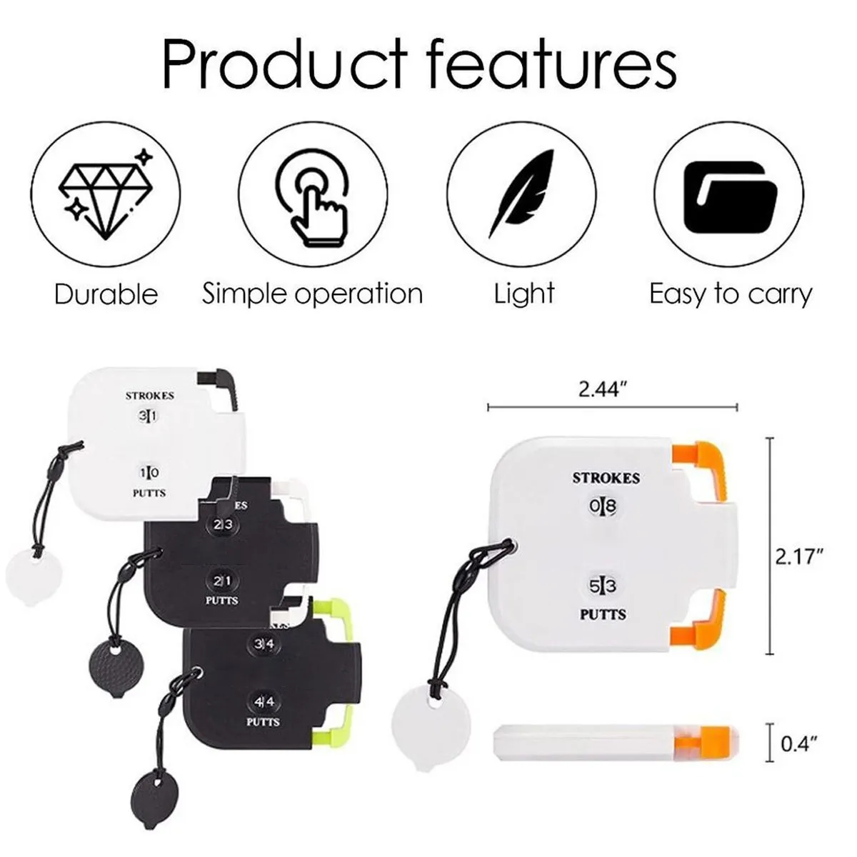 Mini Handy Golf Score Counter Two Digits for Competition 2