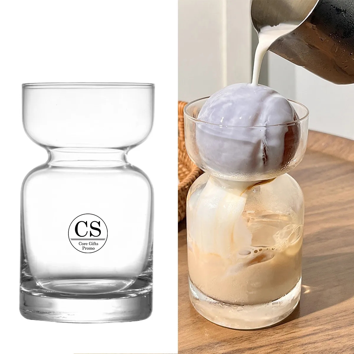 Hourglass Shaped Glass Cups 2