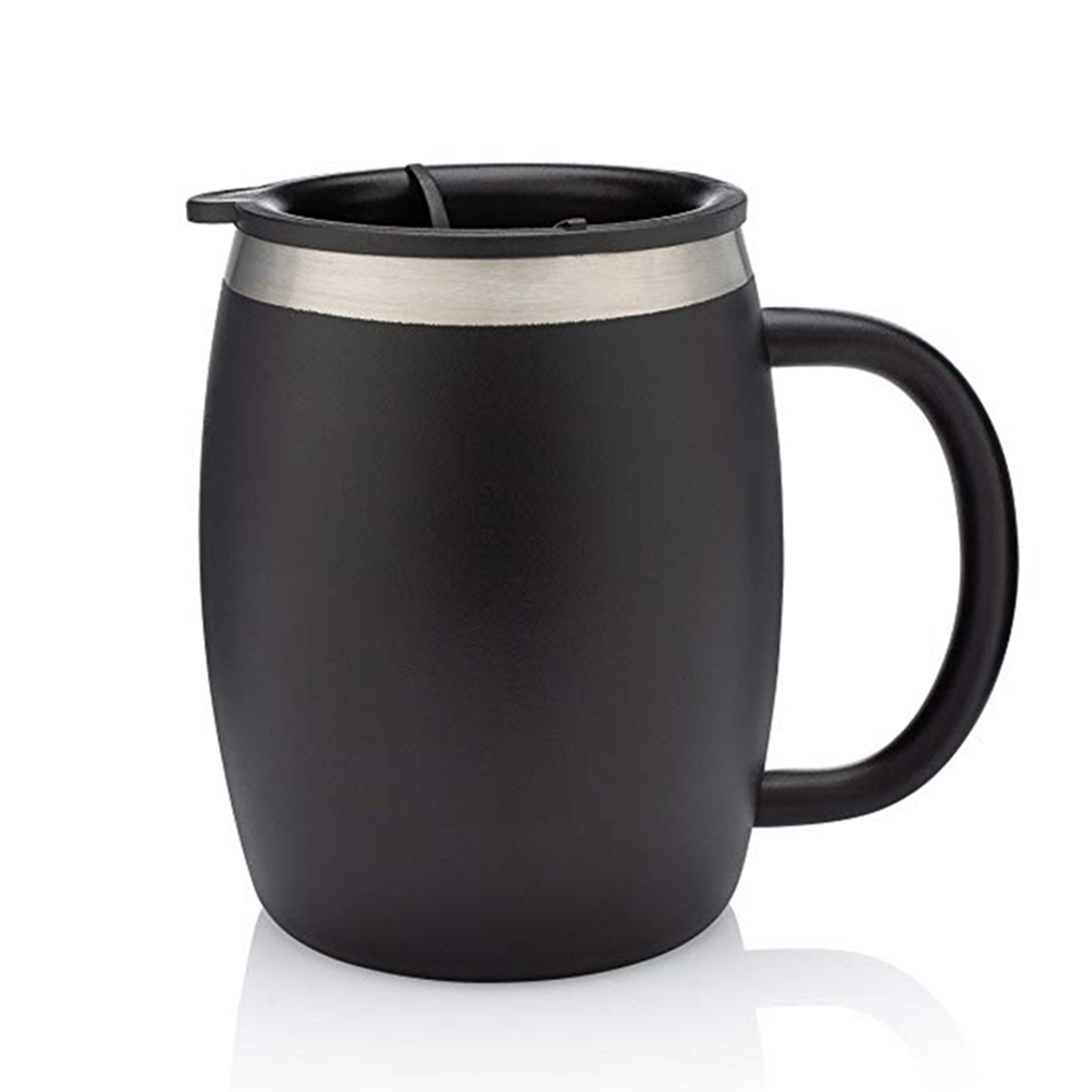 14 Oz. Double Wall Beer Mug With Lid & Handle 3