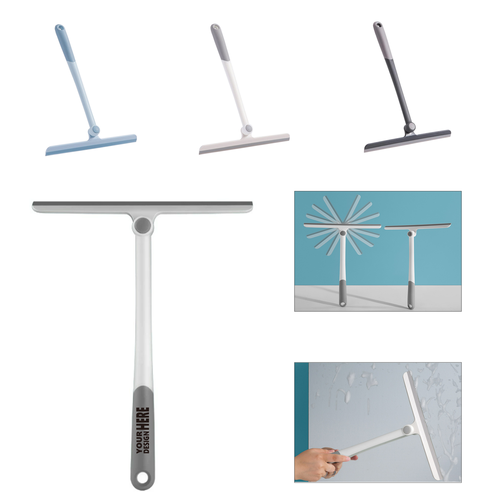 Non-Slip Glass Window Shower Squeegee 2
