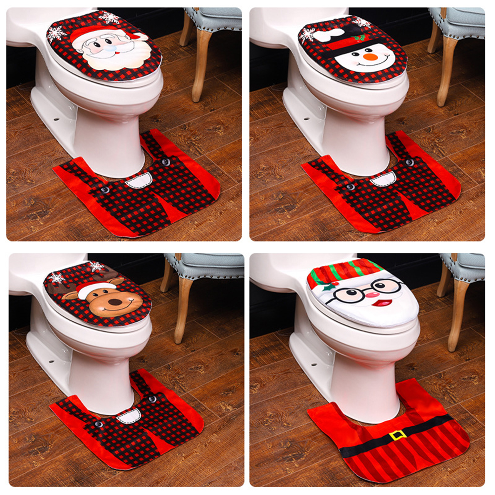 Christmas Toilet Seat Cover Set 2