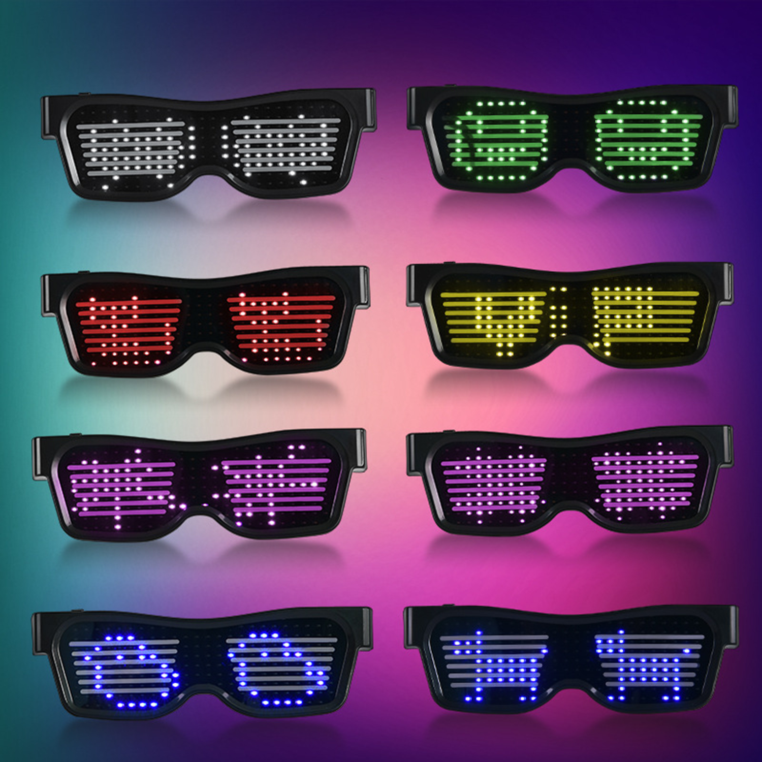Customized Bluetooth Magic LED Glasses 6