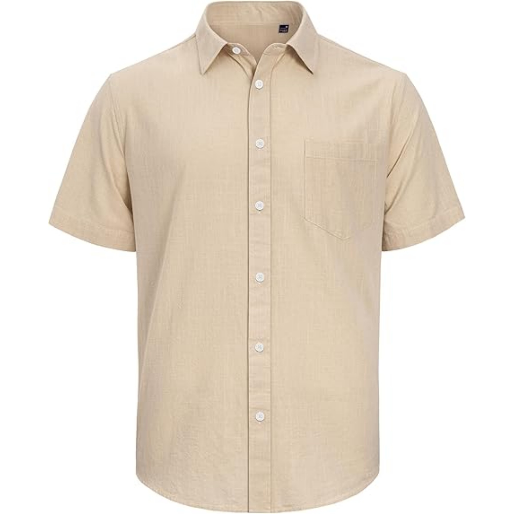 Men's Cotton Linen Short Sleeve Shirt 20