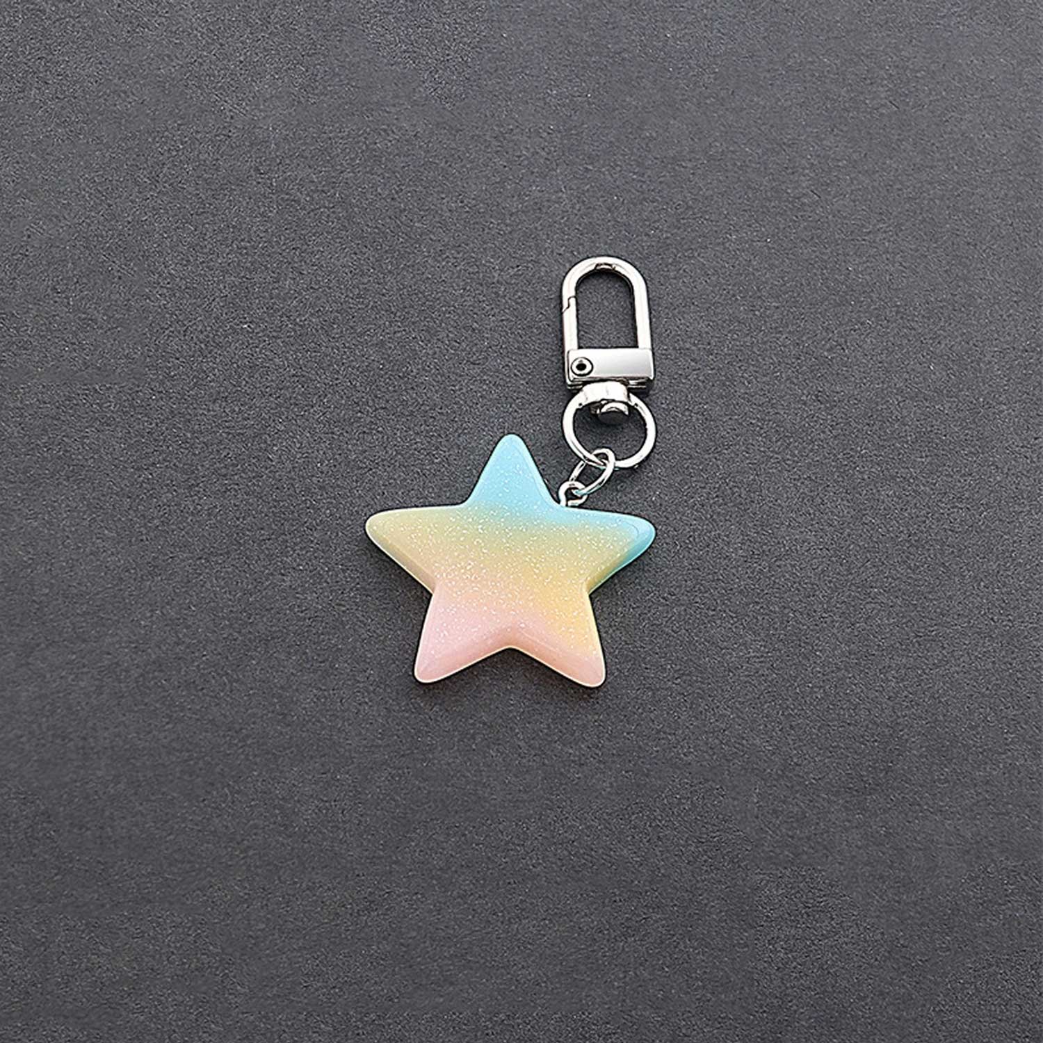 Cute Star & Moon Resin Keychain 1