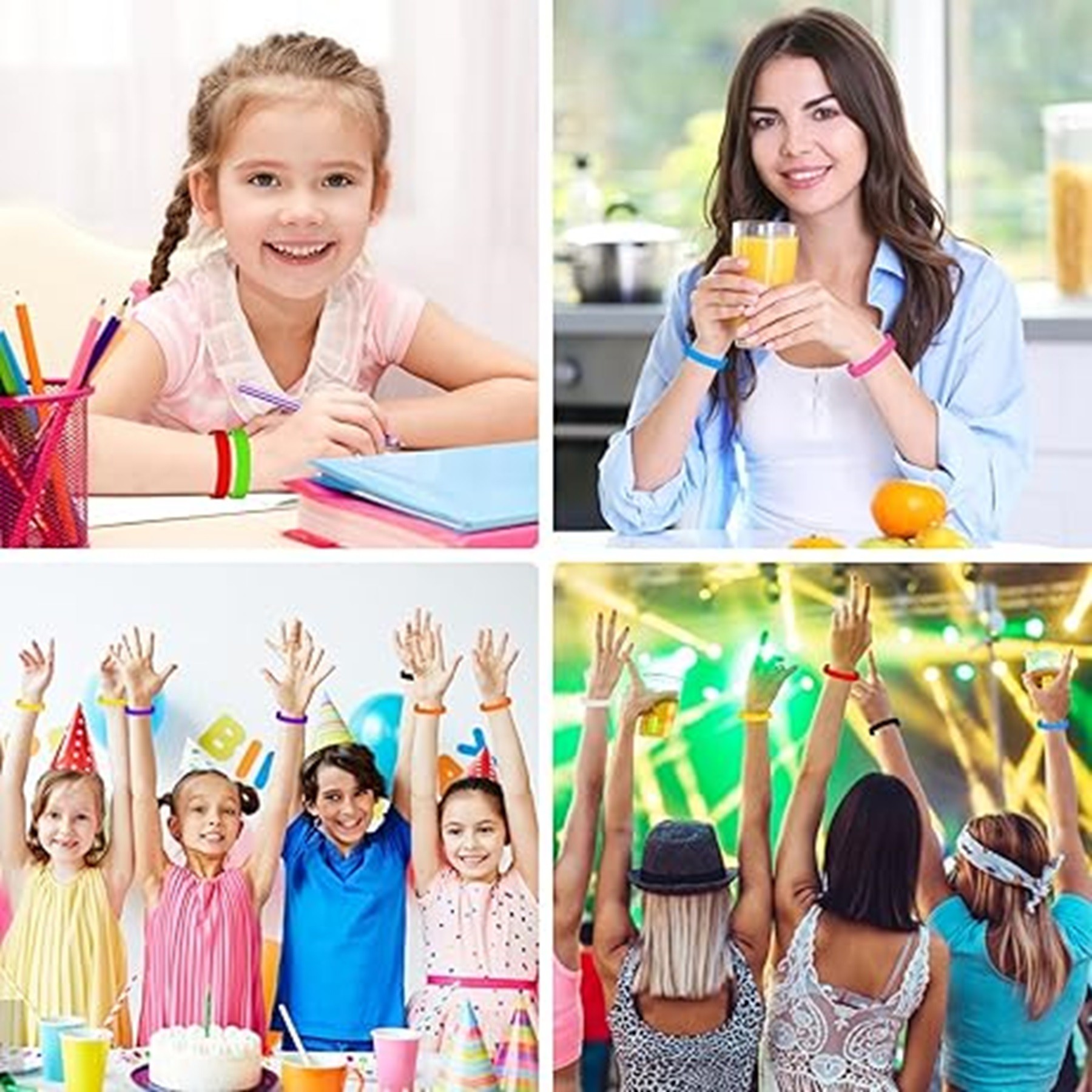 Silicone Wristbands Rubber Band Bracelets 3