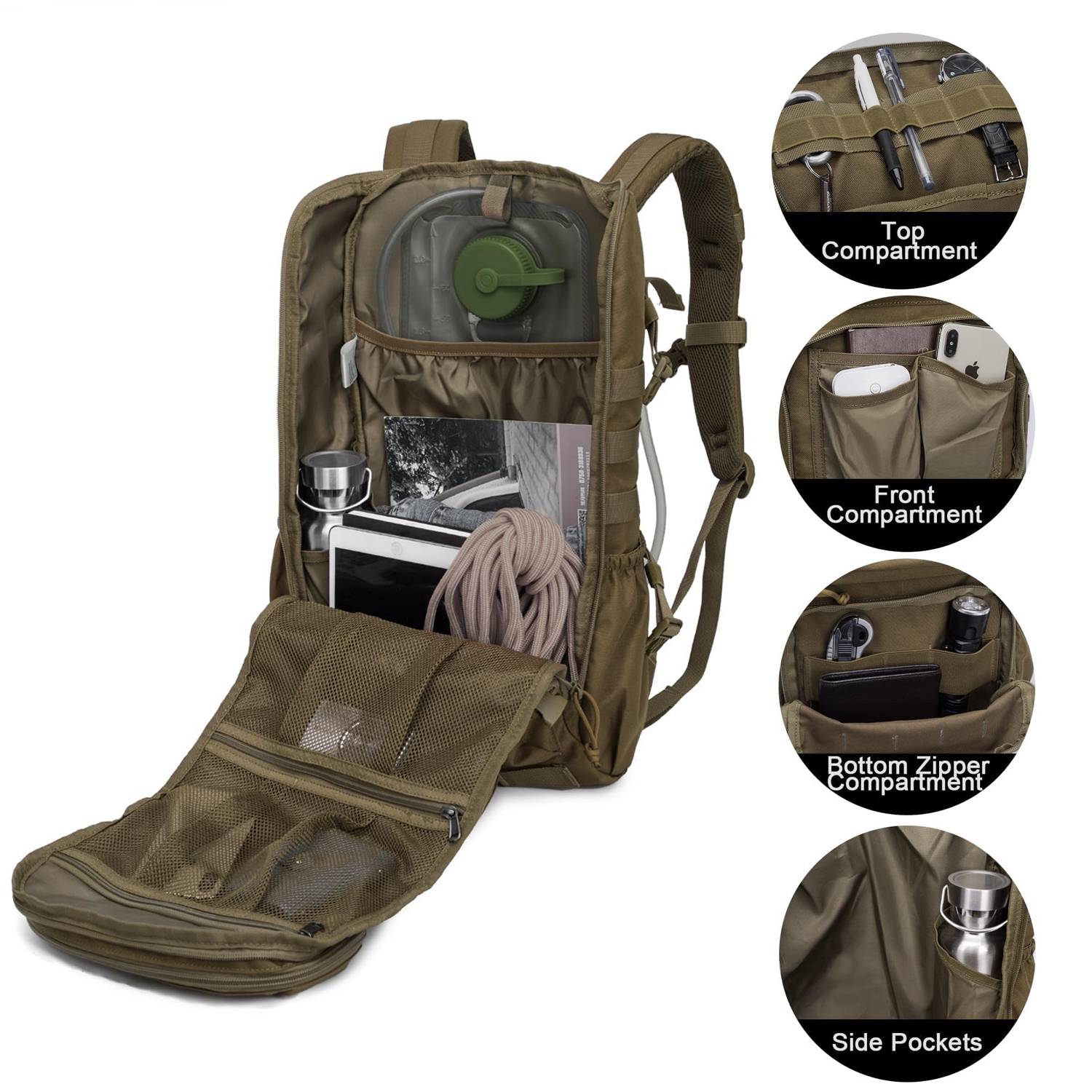 25L Waterproof Oxford Military Tactical Backpack 4