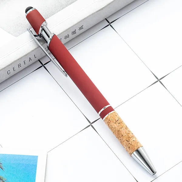 Custom Cork Stylus Metal Pen 1