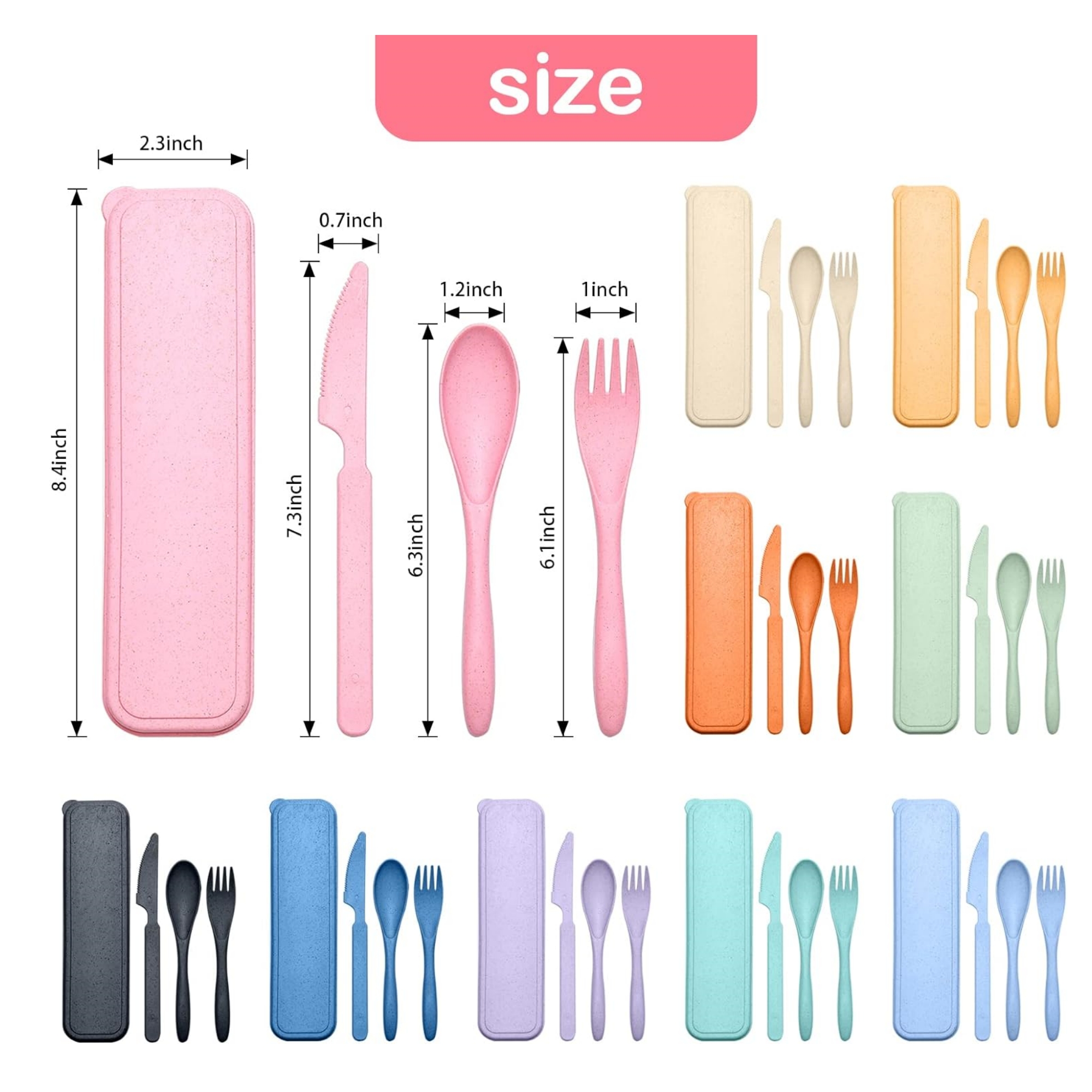 Reusable Travel Utensils Set With Case 7