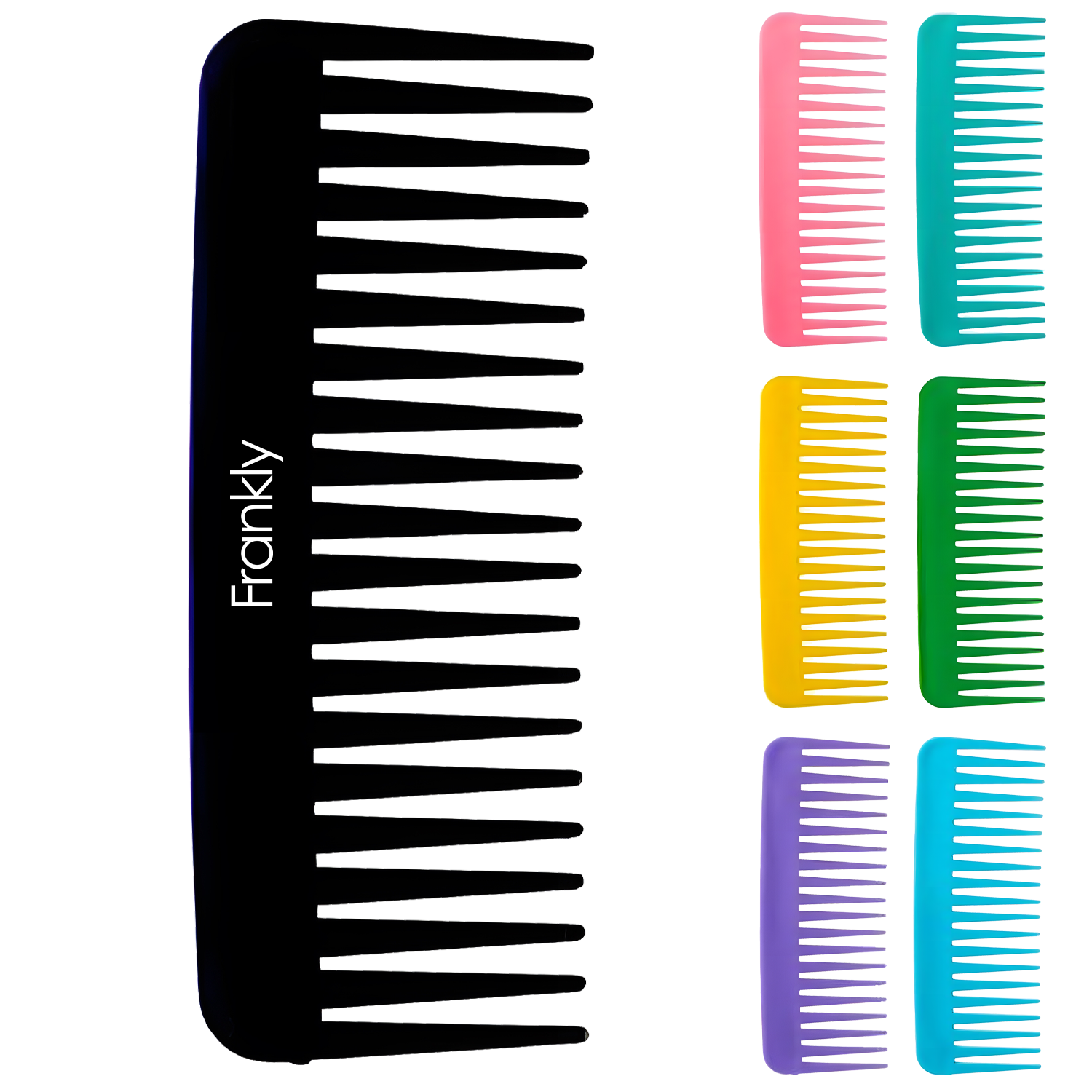 Rectangular Wide Toothed Plastic Comb 2